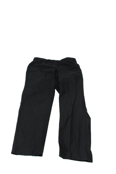 Theory Womens Mid Rise Slim Leg Elastic Waist Pants Black Navy Size 8 Lot 2