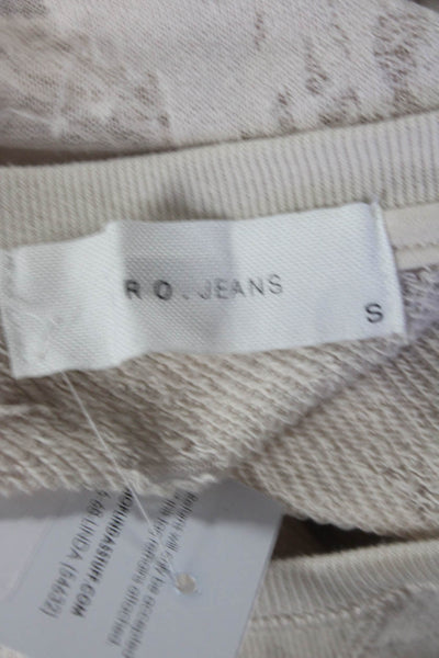 IRO Jeans  Womens Cotton Round Neck Long Sleeve Pullover Sweatshirt Blush Size S