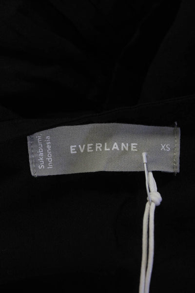 Everlane Womens Black The Tiered Midi Dress  Size XXS