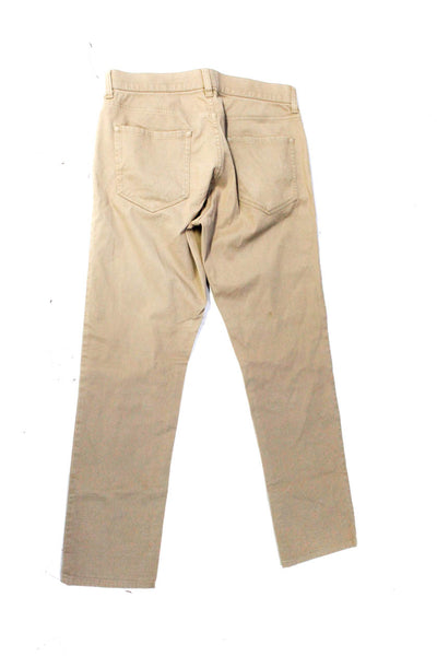Vince Mens Brown Khaki Cotton Straight Leg Chino Pants Size 29