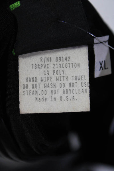 Positano Women's Hip Length Snap Front PVC Vest Black Size XL