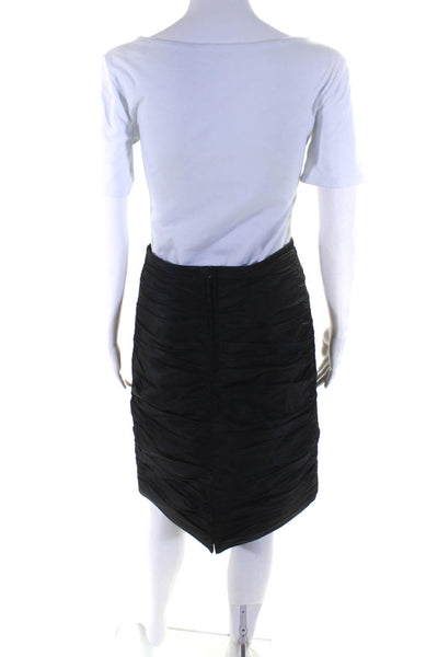 Rickie Freeman Teri Jon Women's Zip Closure Cinch Midi Skirt Black Size 4