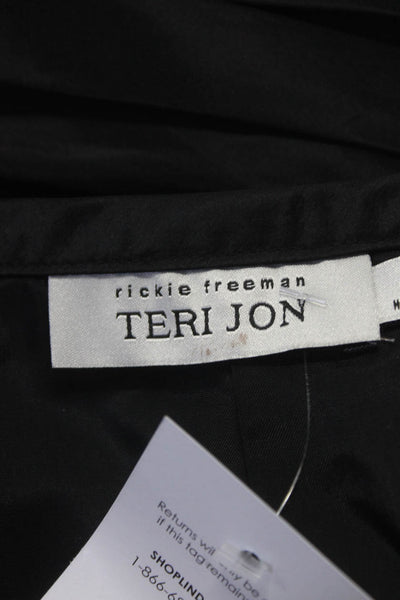 Rickie Freeman Teri Jon Women's Zip Closure Cinch Midi Skirt Black Size 4