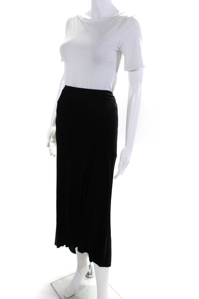 Tom K Nguyen Women's Unlined A Line Midi Skirt Black Size L