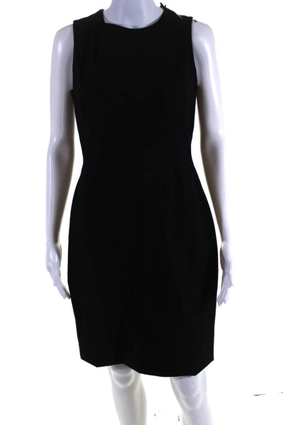 Versace Womens Woven Front Sleeveless Sheath Dress Black Wool Size EUR 44