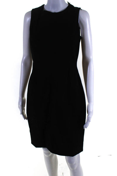 Versace Womens Woven Front Sleeveless Sheath Dress Black Wool Size EUR 44