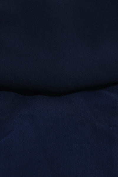 J Crew Madewell Womens Silk Woven Sleeveless Blouses Tops Navy Size 0 S Lot 2
