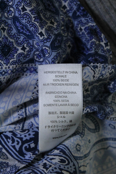 Joie Women's Sleeveless Printed Silk Tank Top Blouse Blue Size S