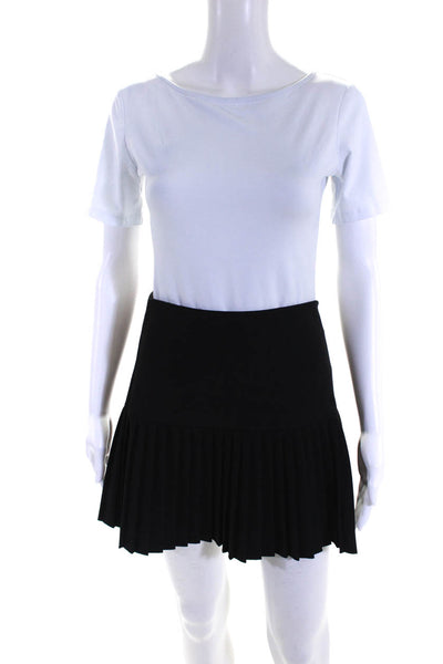 Venti 6 Womens High-Rise Pleated Unlined Mini Short Skirt Black Size Medium