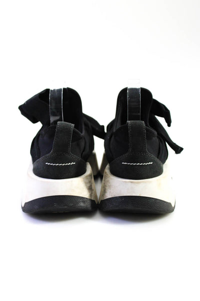 Maison Margiela Women's Round Toe Bow Rubber Sole Sneakers Black Size 6