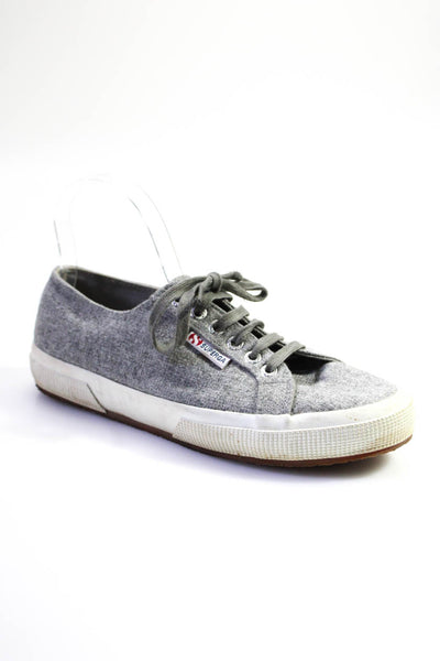 Superga Women's Round Toe Lace Up Rubber Sole Gray Sneaker Size 6