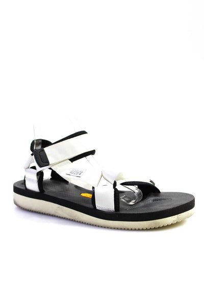 Suicoi'e Women's Open Toe Strappy Platform Sandals White Size 10