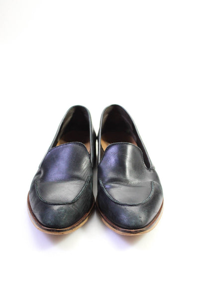 Everlane Womens Slip On Round Toe Loafers Black Leather Size 7