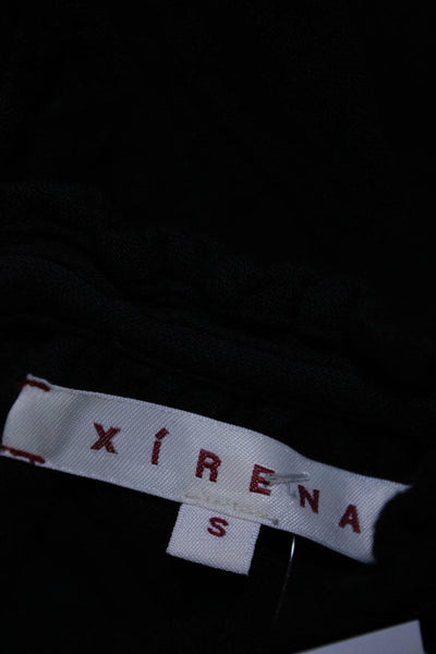 Xirena Womens Cotton Gauze Keyhole Back Long Sleeve Blouse Top Black Size S