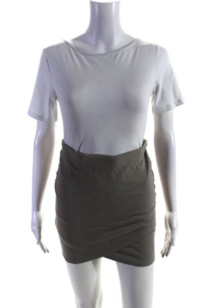 Talula Women's Pull On Straight Pencil Mini Skirt Green Size S