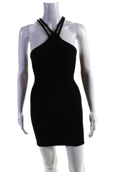 LNA Women's Sleeveless One Shoulder Bodycon Mini Dress Black Size S