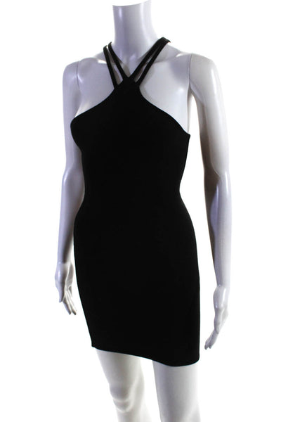 LNA Women's Sleeveless One Shoulder Bodycon Mini Dress Black Size S