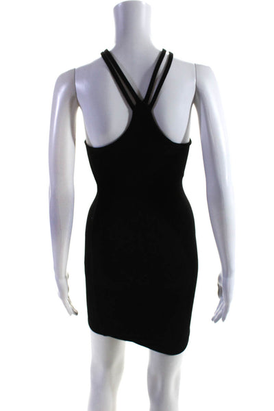 LNA Women's Sleeveless One Shoulder Bodycon Mini Dress Black Size S