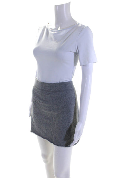 Rag & Bone Jean Women's Cotton Pull On Knit Mini Skirt Gray Size M