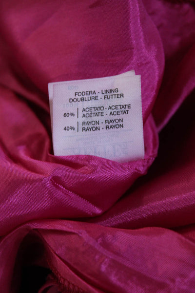 Moschino Net A Porter Womens Fleece Knee Length Pencil Skirt Pink Wool Size 10