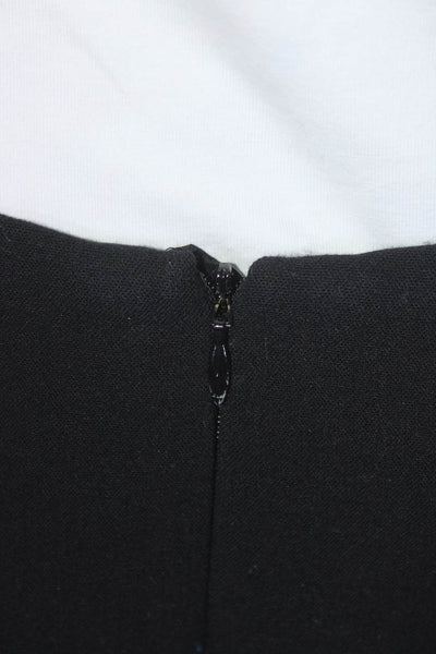 Akris Womens Front Slit Woven Midi Knee Length Pencil Skirt Black Size 14