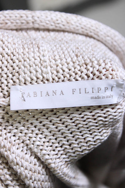 Fabiana Filippi Girls Cotton Buttoned Cardigan Brown Size XS