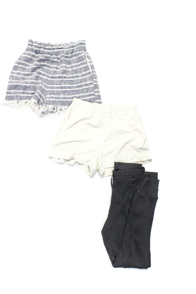 Zara Emory Park Womens Knit Short Shorts Pants Gray White Size XS Medium Lot 3