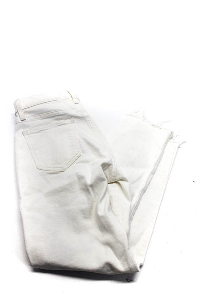 Joe's Womens The Luna High Rise Cigarette Ankle Floral Skinny Jeans White Size26