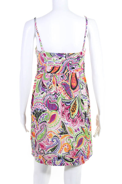 Cynthia Steffe Womens Sleeveless Abstract Pleated Mini Dress Multicolor Size 2