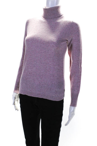 J Crew Women's Long Sleeve Cashmere Turtleneck Sweater Pink Size XXS