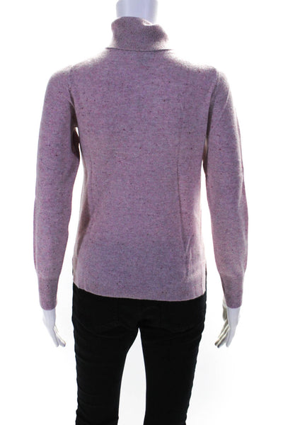 J Crew Women's Long Sleeve Cashmere Turtleneck Sweater Pink Size XXS