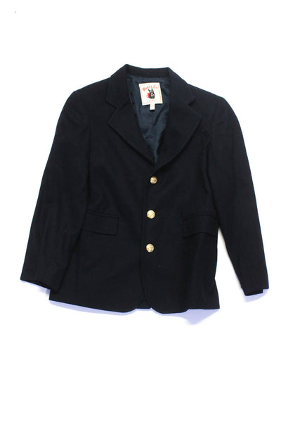 Best & Co Childrens Boys Button Down Blazer Jacket Black Wool Size 8