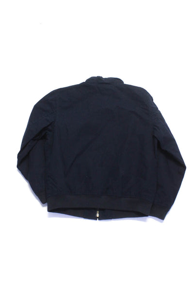 Best & Co Childrens Boys Full Zipper Jacket Navy Blue Cotton Size 10