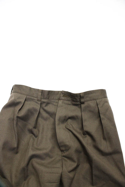 Tailorbyrd Men's Flat Front Hook Closure Straight Leg Dress Pant Khaki Size 36