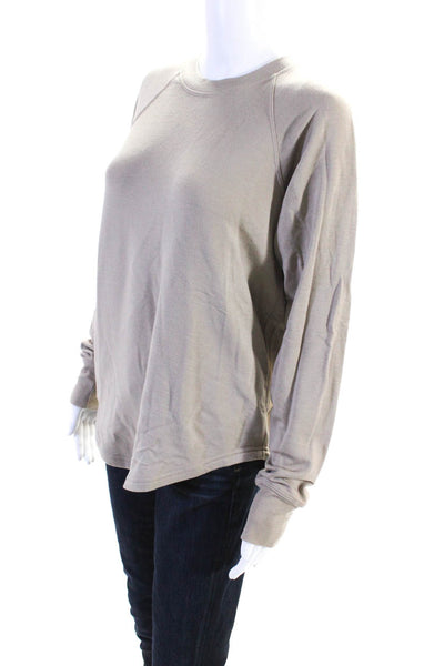 Splits 59 Womens Crew Neck Jersey Pullover Sweatshirt Light Brown Size Medium