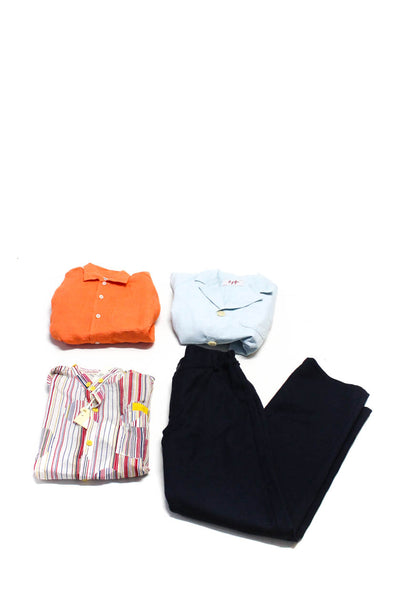 Lorenzini Kico Magil Il Gufo Boys Linen Shirts Pants Blue Orange Size 8 Lot 4