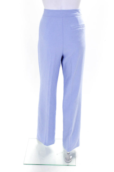 Trina Turk Womens Hook & Eye Straight Leg Pleated Dress Pants Blue Size 6