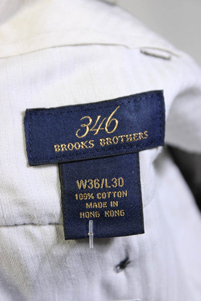 346 Brooks Brothers Mens Pleated Cuffed Hem Straight Pants Green Size EUR36