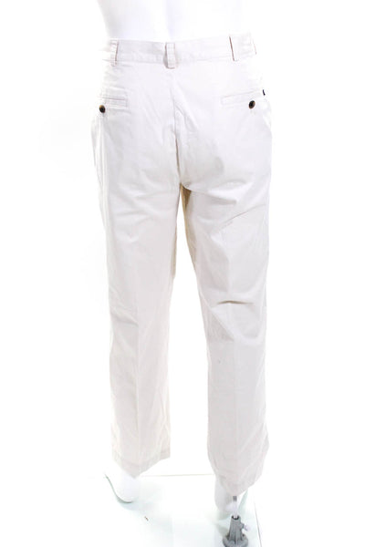 346 Brooks Brothers Mens Cotton Button Straight Leg Dress Pants Beige Size EUR36