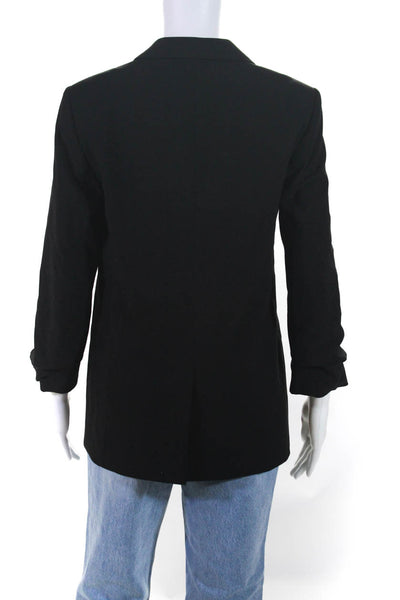 Michael Michael Kors Women's Collar Long Sleeves One Button Blazer Black Size 4