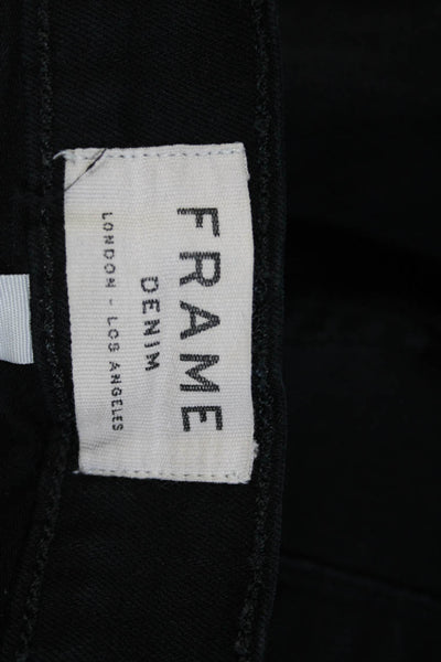 Frame Denim Women's High Rise Ankle Skinny Jeans Black Size 25