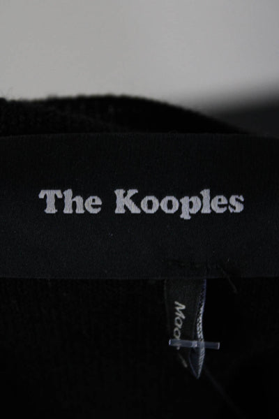 The Kooples Women's Wool Lace Up Pullover Sweater Black Size 1