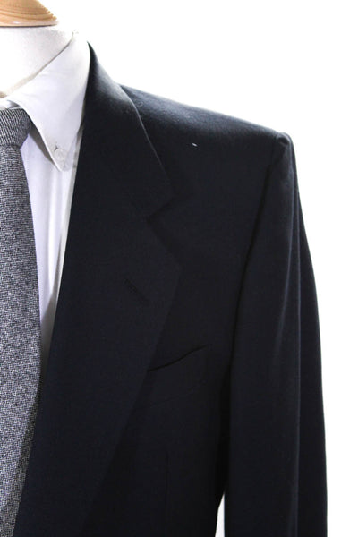Nino Cerruti Mens V-Neck Notch Collar Long Sleeve Suit Jacket Navy Size 42R