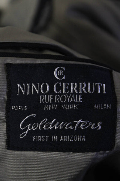 Nino Cerruti Mens V-Neck Notch Collar Long Sleeve Suit Jacket Navy Size 42R