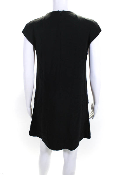 Stella McCartney Women's Round Neck Sleeveless A-Line Mini Dress Black Size 40