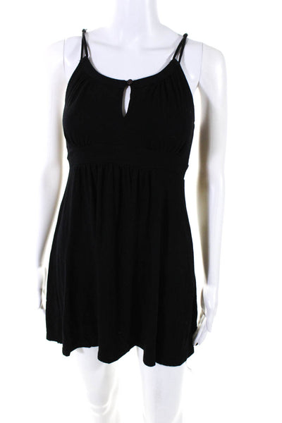 Ella Moss Womens Sleeveless High Waist A Line Dress Black Size Extra Small