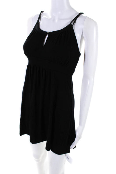 Ella Moss Womens Sleeveless High Waist A Line Dress Black Size Extra Small
