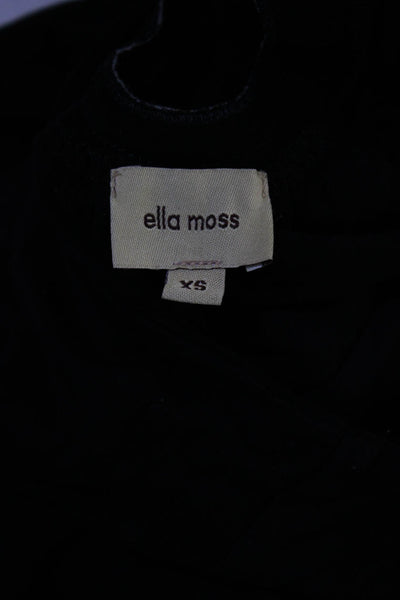 Ella Moss Womens Sleeveless High Waist A Line Dress Black Size Extra Small