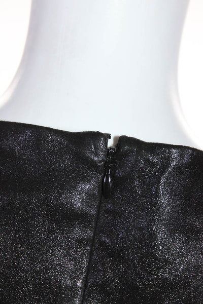 Cushnie Et Ochs Women's Round Neck Sleeveless A-Line Midi Dress Black Size 8