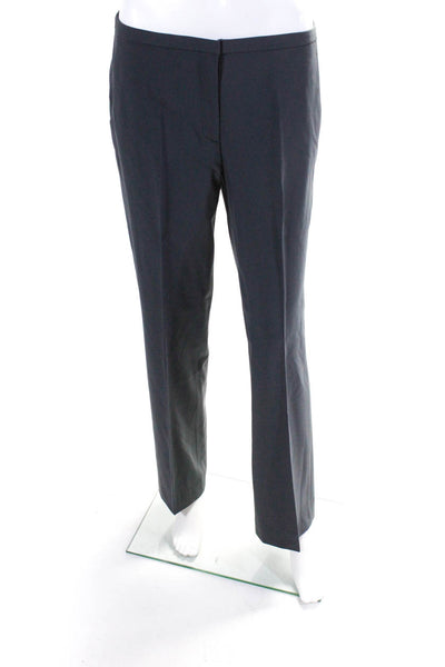 Elie Tahari Womens Wool Pleated Hook & Eye Buttoned Straight Pants Gray Size 6